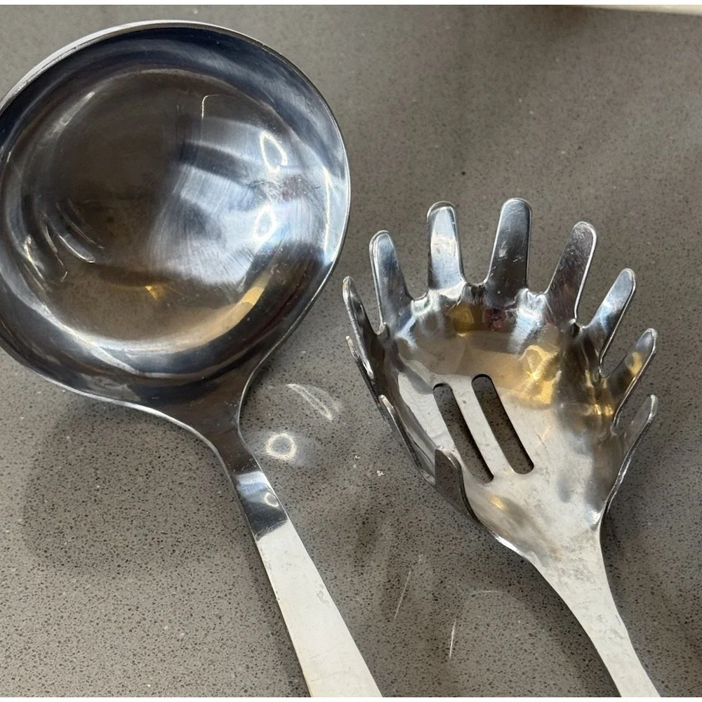 Wolfgang Puck Set 3 Cafe Collection Stainless Steel Cooking Utensils Heavy EUC